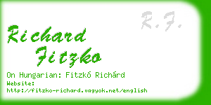 richard fitzko business card