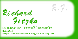 richard fitzko business card